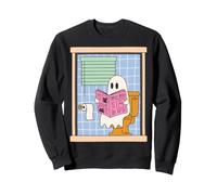 Funny Ghost on Toilet Bathroom Humor Halloween Spooky Season Sweatshirt