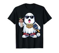 Funny Ghost Pickleball Boo Coffee Halloween Mens Womens Kids T-Shirt