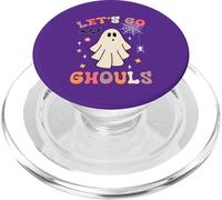 Funny Ghost Spooky Halloween Costume Groovy Let's Go Ghouls PopSockets PopGrip for MagSafe