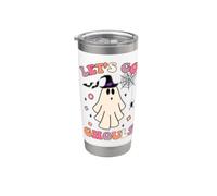 Funny Ghost Spooky Halloween Costume Groovy Let's Go Ghouls Stainless Steel Insulated Tumbler