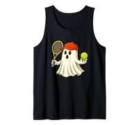 Funny Ghost Tennis Player Halloween Tennis Trainer Coach Tank Top