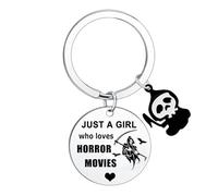 Funny Ghostface Keyrings Horror Movie Lovers Gifts for Fans Keyring Horror Keyring Merchandise Scream Merchandise Ghost Face Key Ring Christmas Birthday Gift Spooky Basket Stuffers for Women