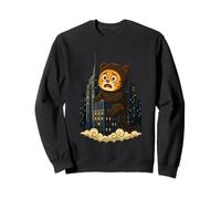 Funny Giant Cat in City Cute Monster Kitty Graphic Sweatshirt