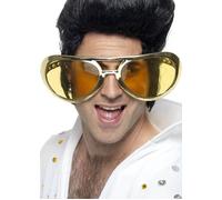 Funny Giant Gold Elvis Glasses