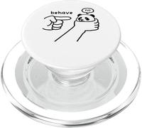 Funny Giant Panda Behave No Stubborn Meme Cartoon PopSockets PopGrip for MagSafe