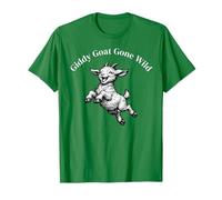 Funny Giddy Goat Vintage Engraving Style Joyful Leaping Goat T-Shirt