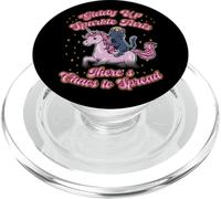 Funny Giddy Up Farts Chaos Spread Unicorn Black Cat PopSockets PopGrip for MagSafe