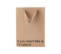 Funny Gift Bag 11 x 8 x 4 inch - Brown Kraft Paper Bag with 'If you don't like it' Print - Gag Gift Wrap for Birthdays, Holidays, Office Parties - Party Gift Wrap for Mother's Day, Father's Day