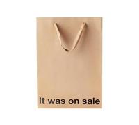 Funny Gift Bag 11 x 8 x 4 inch - Brown Kraft Paper Bag with 'It was on sale' Print - Gag Gift Wrap for Birthdays, Holidays, Office Parties - Party Gift Wrap for Mother's Day, Father's Day