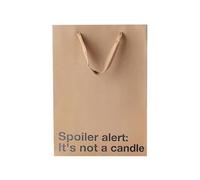 Funny Gift Bag 11 x 8 x 4 inch - Brown Kraft Paper Bag with 'Not A Candle' Print - Gag Gift Wrap for Birthdays, Holidays, Office Parties - Party Gift Wrap for Mother's Day, Father's Day