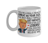 Funny Gift Family - 66th Birthday Gift Trump Coffee Mug - You Are a Great 66 Year Old Gift For Men Women Him Her 1953, 1954 Tea Cup Christmas X