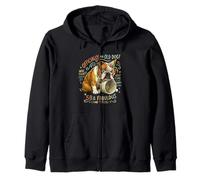 Funny Gift For 58th Birthday Party Officially An Old Dog Zip Hoodie
