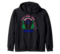 Funny Gift For Gamers Can't Hear You I'm Gaming For Kids Zip Hoodie