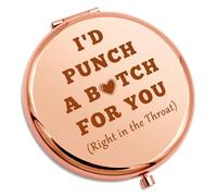 Funny Gift for Her Best Sister Pocket Compact Mirror Friendship Gifts for Girls Best Friend Birthday Gifts Christmas Soul Sister Folding Makeup Mirror Wedding Graduation Gifts