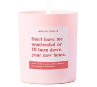 Funny Gift Housewarming New Home Gifts for House Scented Soy Wax Pink Candle (Don't Leave Me Unattended)