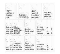 Funny Gift Tags with Sarcastic Messages, to/from Present Labels, Set of 18,Includes 2 Rolls of Satin Ribbon