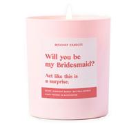 Funny Gift Wedding Gifts for Married Couple Scented Soy Wax Pink Candle (Be My Bridesmaid Act Surprised)