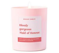 Funny Gift Wedding Gifts for Married Couple Scented Soy Wax Pink Candle (Bloody Gorgeous Maid of Honour)