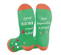 Funny Gifts for Best Teacher Thank You Teacher Gifts Appreciation Thanksgiving Christmas Leaving Retirement Xma Gifts for Nursery Teachers Teaching Assistant Women Novelty Stocking fillers Socks