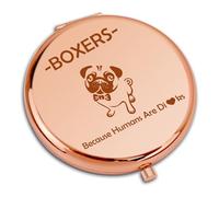 Funny Gifts for Boxer Dog Lovers Travel Compact Pocket Makeup Mirror Boxer Mum Aunt Boxers Dog Owners Friends Family Coworker Gifts Boxers Owner Christmas Birthday Gift Folding Mini Pocket Mirror