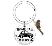 Funny Gifts for Dad Grandpa Him from Daughter Son Dad Keychain Fathers Day Birthday Keyring for Husband Best Gift Idea for Men