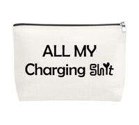 Funny Gifts for Women Charging Makeup Bag Birthday Gifts for Best Friend Funny Cosmetic Bag Gift for Wife Families Women Mother's Day Graduation Gift Organizer Toiletry Pouch with Zipper