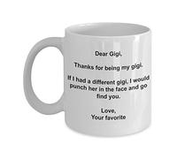 Funny Gigi Gifts - I'd Punch Another Gigi in The Face Coffee Mug - Gag Gift Cup from Your Favorite Child