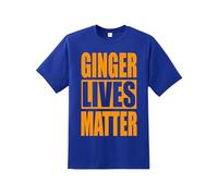 Funny Ginger Lives Matter Tshirt Old School Graphic Redhead T-Shirt Quality Printed Unisex Men's T-Shirt | Boys tee Regular Fit Short Sleeve 100% Cotton top for Fans UK Men/Women/Kids Royal
