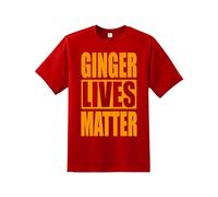 Funny Ginger Lives Matter Tshirt Old School Graphic Redhead T-Shirt Quality Printed Unisex Men's T-Shirt | Boys tee Regular Fit Short Sleeve 100% Cotton top for Fans UK Men/Women/Kids