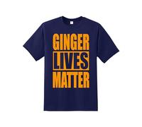 Funny Ginger Lives Matter Tshirt Old School Graphic Redhead T-Shirt Quality Printed Unisex Men's T-Shirt | Boys tee Regular Fit Short Sleeve 100% Cotton top for Fans UK Men/Women/Kids Navy