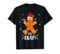 Funny Gingerbread Man Cookie Oh Snap Women Men Christmas T-Shirt