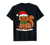 Funny Gingerbread Man Squirrel Christmas Womens Mens Kids T-Shirt