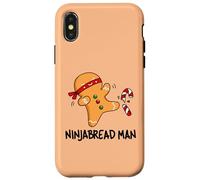 Funny Gingerbread Ninjabread Man, Sweet Cookie Baking Lovers Case for iPhone X/XS