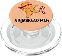 Funny Gingerbread Ninjabread Man, Sweet Cookie Baking Lovers PopSockets PopGrip for MagSafe