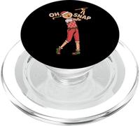 Funny Gingerbread Oh Snap Golfer Golf Christmas PopSockets PopGrip for MagSafe
