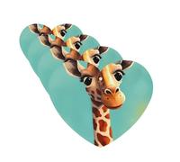 Funny Giraffe Art Car Air Fresheners Cards 4 Pcs Hanging Fragrance Scented Cards Long-Lasting Car Aromatherapy Tablets for Wardrobe Bathroom Car Interior Mirror Pendant Gifts