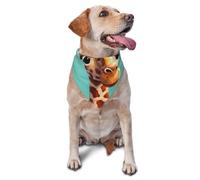 Funny Giraffe Art Dog Bandana Pet Scarf Accessories for Small Medium Dogs Cats Photo Prop, Triangle Pet Bandanas Adjustable Puppy Bib Washable Dog Kerchief Puppy Neckerchief