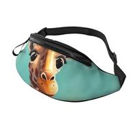 Funny Giraffe Art Fanny Pack for Men Women Crossbody Waist Bag Waterproof Sports Belt Bag Outdoor Hip Pack