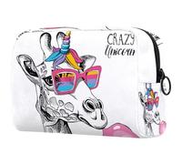 Funny Giraffe Balloon Crazy Unicorn Cosmetic Bag for Women, Travel Toiletries Bags Large Makeup Handy Pouch Organiser Bag with Zipper