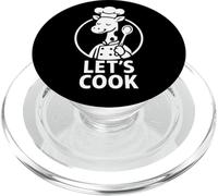 Funny Giraffe Chef Cooking Lets Cook Graphic PopSockets PopGrip for MagSafe