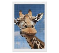 Funny Giraffe Diamond Art Painting Kits DIY 5D Diamond Painting Kit for Adults Square Full Drill Diamonds Dots Painting for Beginner Gem Art Craft Home Office Decor 8"x12"