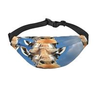 Funny Giraffe Fanny Pack for Men Women Belt Bag Fashion Waist Bag Everywhere Crossbody Bag Wallet Hip Bum Bag with Adjustable Strap Waterproof Chest Bag for Travel Hiking Sports, Black, One Size