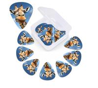 Funny Giraffe Guitar Picks 12 Pack 3 Different Thickness Celluloid Guitar Plectrums with Guitar Pick Storage Box Personalized Guitar Pick for Acoustic Guitar Picks