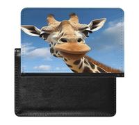 Funny Giraffe Passport Holder Cover Wallet RFID Blocking Leather Passport Wallet Passport Cover Passport Protector Credit Card Hold Travel Accessories