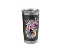 Funny Giraffe Portrait Graffiti Pop Character Graphic Art Stainless Steel Insulated Tumbler