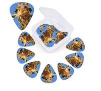 funny giraffe Print Guitar Pick 12 Pack With Guitar Pick Case Guitar Plectrums Pick 0.46mm 0.96mm 0.71mm Guitar Accessories For Bass Electric Acoustic Guitars Ukulele