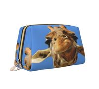 Funny Giraffe Print Makeup Bag Portable Versatile Toiletry Bag Large Capacity Cosmetic Bag for Women