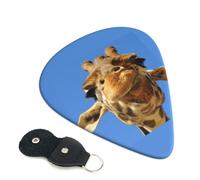 Funny Giraffe Printed Guitar Picks 6 Pcs Guitar Plectrum Acoustic Electric Guitar Pick For Bass Electric Acoustic Guitars Ukulele Thin Medium Thick Set 0.71mm
