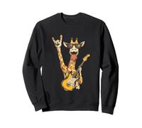 Funny Giraffe Rock Music Sunglasses Guitar Vibe Design Sweatshirt