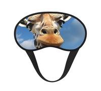 Funny Giraffe Sleep Mask for Side Sleeper, Blackout Eye Mask for Women Men, Zero Pressure Sleeping Masks Soft Breathable Eye Cover Comfortable Blindfold Eyeshade for Night Sleep